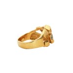 Estate 14k Yellow Gold Block Nugget Ring