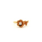 Estate 14k Yellow Gold Flower Ring