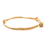 Estate 14k Yellow Gold Pearl and Diamond Bracelet