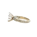 Estate 14k White Gold Semi-Mount