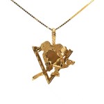 Estate 14k Yellow Gold Pittsburgh Penguins Charm