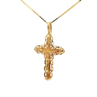 Estate 14k Yellow Gold Crucifix