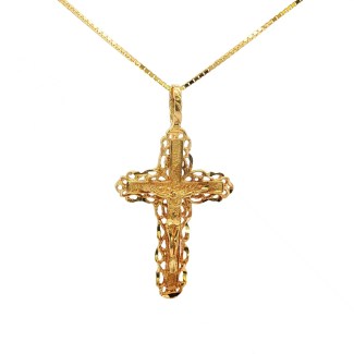 Estate 14k Yellow Gold Crucifix