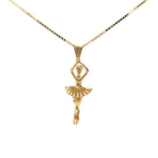 Estate 14k Yellow Gold Ballerina Charm