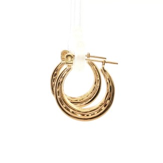 Estate 14k Yellow Gold Small Hoop Earrings
