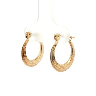 Estate 14k Yellow Gold Small Hoop Earrings