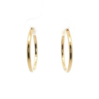 Estate 14k Yellow Gold Polished Hoop Earrings