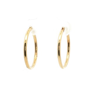 Estate 14k Yellow Gold Polished Hoop Earrings