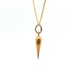 Estate 18k Yellow Gold Small Italian Horn