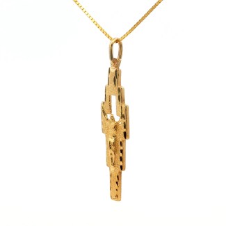 Estate 14k Yellow Gold Crucifix