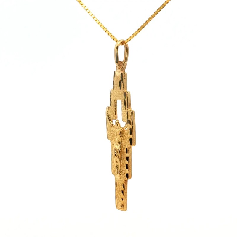 Estate 14k Yellow Gold Crucifix