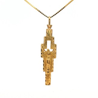 Estate 14k Yellow Gold Crucifix