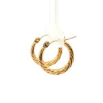 Estate 14k Yellow Gold Classic Hoop Earrings