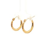Estate 14k Yellow Gold Classic Hoop Earrings