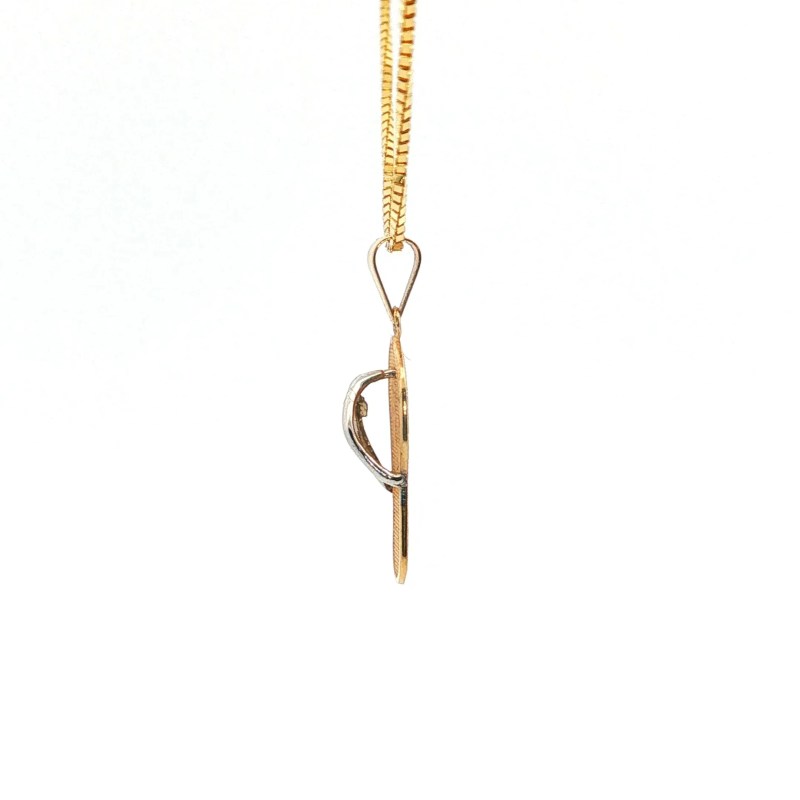 Estate 14k Yellow/White Gold Flip Flop Charm