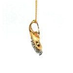 Estate 14k Yellow Gold Diamond Omega Pendant