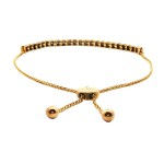 Estate 14k Yellow Gold Fancy Link Diamond Bracelet