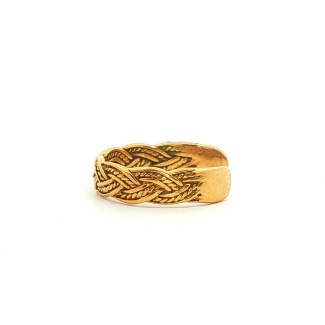 18k Yellow Gold Adjustable Braided Ring