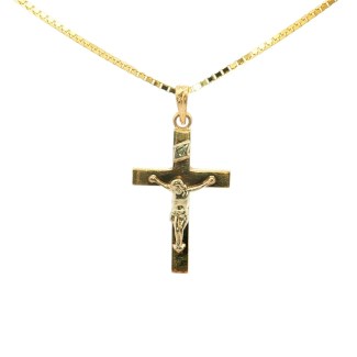 Estate 14k Yellow Gold Crucifix