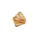 Estate 14k Yellow/Rose Gold Feathered Fashion Ring