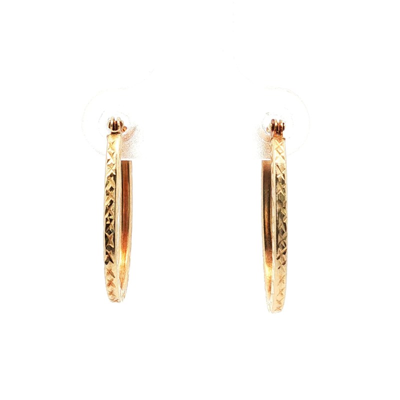 Estate 14k Yellow Gold Hoop Earrings