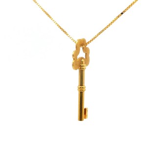 Estate 18k Yellow Gold Key Charm