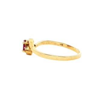 Estate 14k Yellow Gold Ruby Ring