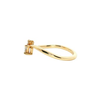 10k Yellow Gold Diamond Bypass Fashion Ring