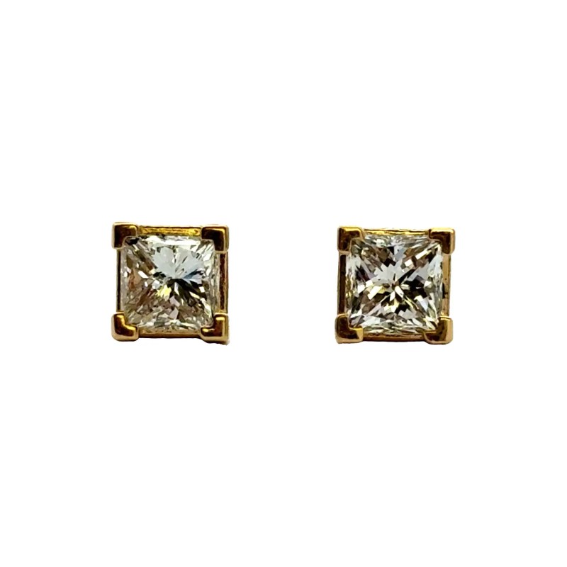 14k Yellow Gold Stud Earrings (0.94ctw)