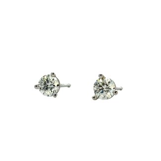 14k White Gold Diamond Stud Earrings (0.49ctw)