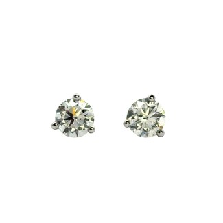14k White Gold Diamond Stud Earrings (0.59ctw)