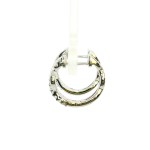 14k White Gold Twist Diamond Hoop Earrings (0.20ctw)