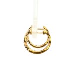 14k Yellow Gold Twist Diamond Hoop Earrings (0.20ctw)