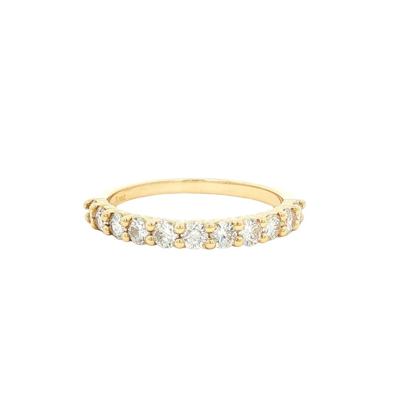 14k Yellow Gold Lab Grown Diamond Wedding Band