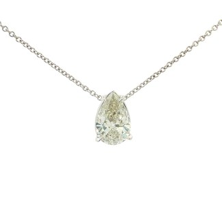 14k White Gold Lab Grown Diamond Necklace (2.04 carat)