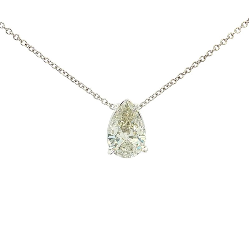 14k White Gold Lab Grown Diamond Necklace (2.04 carat)