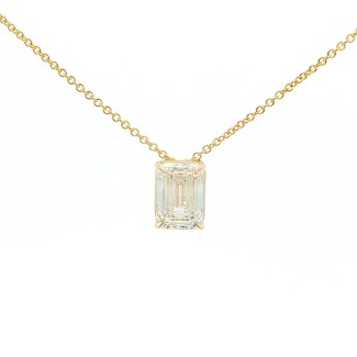 14k Yellow Gold Lab Grown Diamond Necklace (3.10 carat)