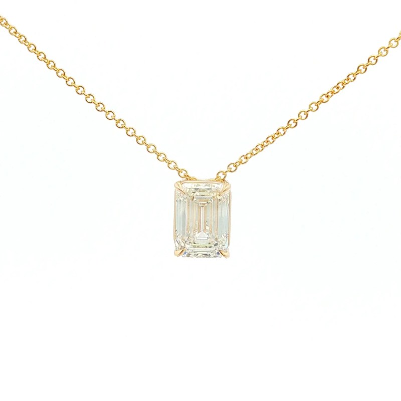 14k Yellow Gold Lab Grown Diamond Necklace (3.10 carat)