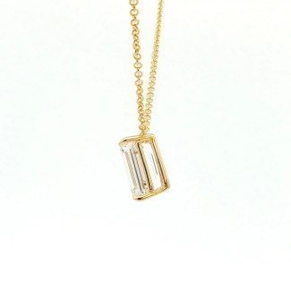 14k Yellow Gold Lab Grown Diamond Necklace (3.10 carat)