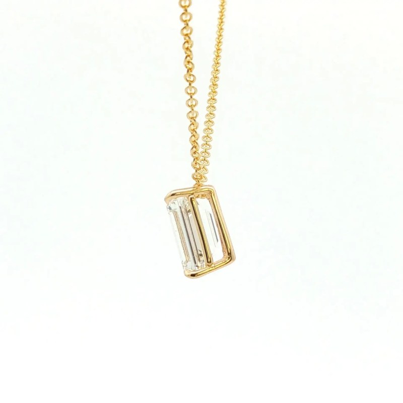 14k Yellow Gold Lab Grown Diamond Necklace (3.10 carat)
