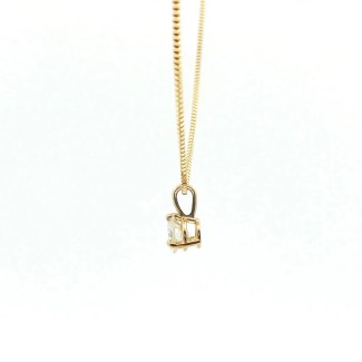 14k Yellow Gold Diamond Pendant
