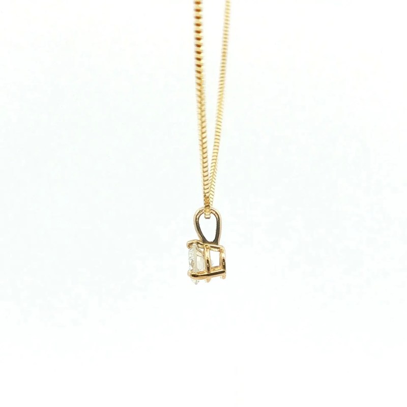 14k Yellow Gold Diamond Pendant
