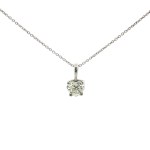 14k White Gold Diamond Heart Pendant (0.42 carat)