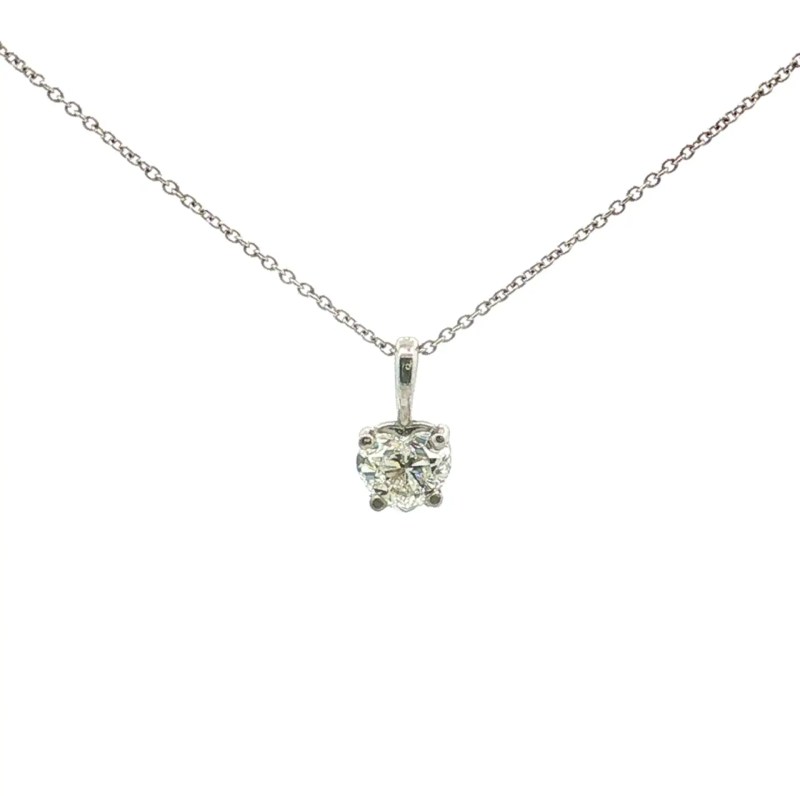 14k White Gold Diamond Heart Pendant (0.42 carat)