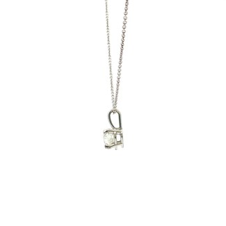 14k White Gold Diamond Heart Pendant (0.42 carat)