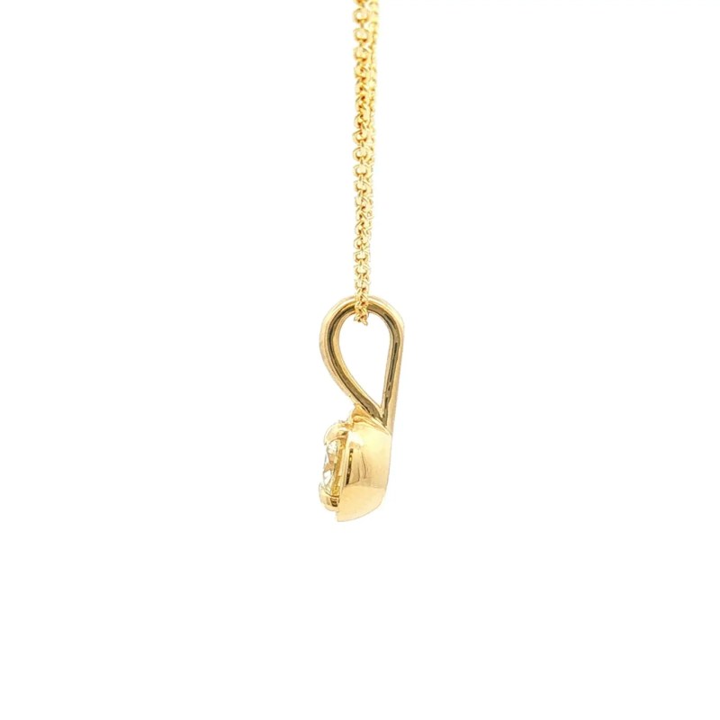 14k Yellow Gold Diamond Pendant