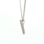14k White Gold Diamond Oval Pendant (0.49ctw)