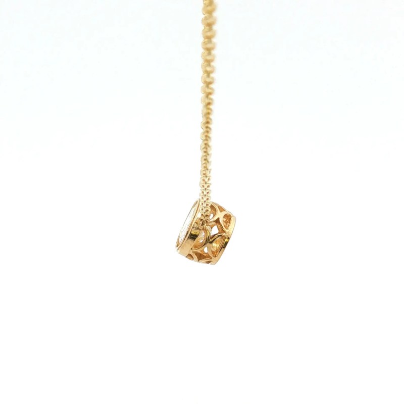 14k Yellow Gold Diamond Station Necklace (0.56 carat)