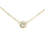 14k Yellow Gold Diamond Station Necklace (0.56 carat)