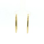 14k Yellow Gold Oval Hoop Earrings